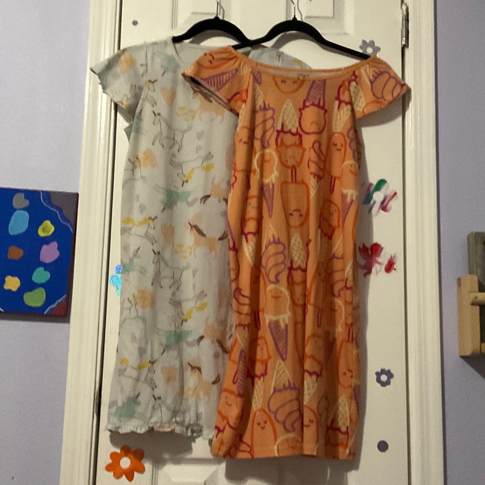 Carter's Orange and White Kids nightgowns